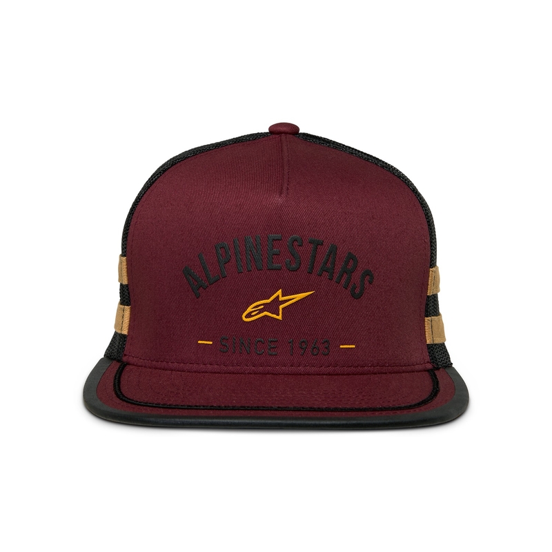 Alpinestars Backline Trucker cap τούβλο κόκκινο-μαύρο-χρυσό