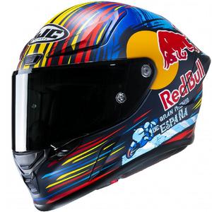 Ενσωματωμένο κράνος μοτοσικλέτας HJC RPHA 1 Redbull Jerez GP MC21SF κόκκινο-κίτρινο-μπλε