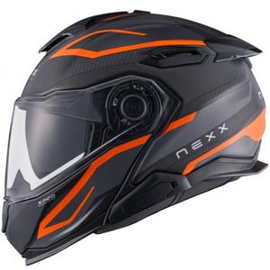 Αναδιπλούμενο κράνος μοτοσικλέτας Nexx X.Lifetour PRO Mile ματ πορτοκαλί-γκρι