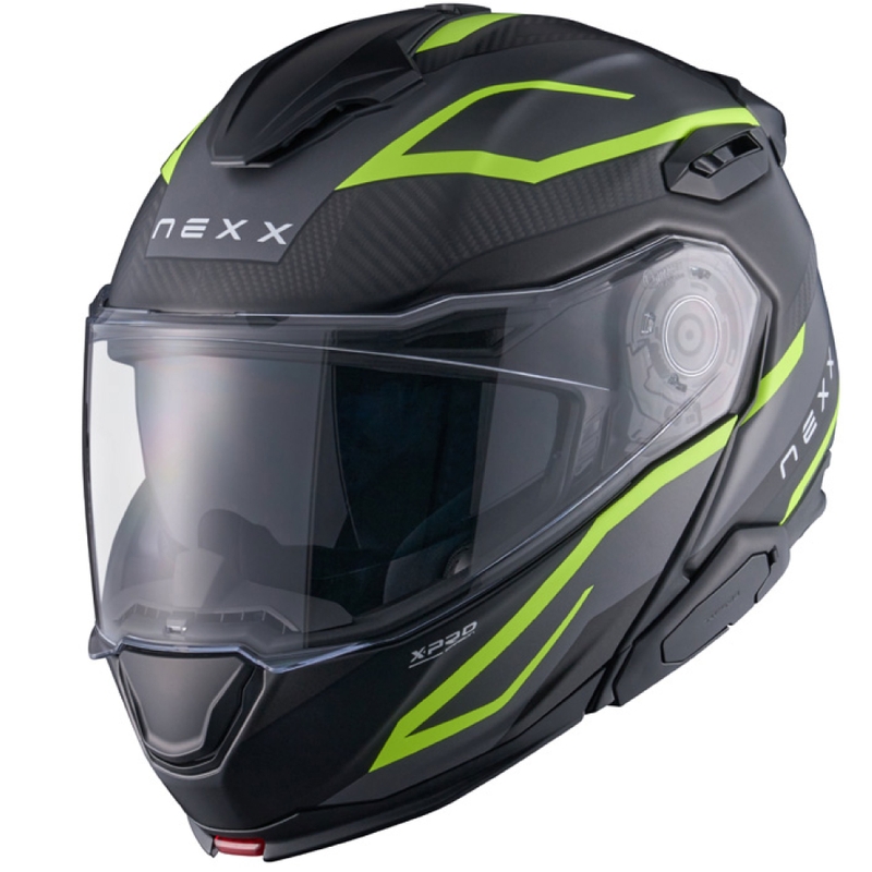 Αναδιπλούμενο κράνος μοτοσικλέτας Nexx X.Lifetour PRO Mile ματ γκρι-φλούο κίτρινο
