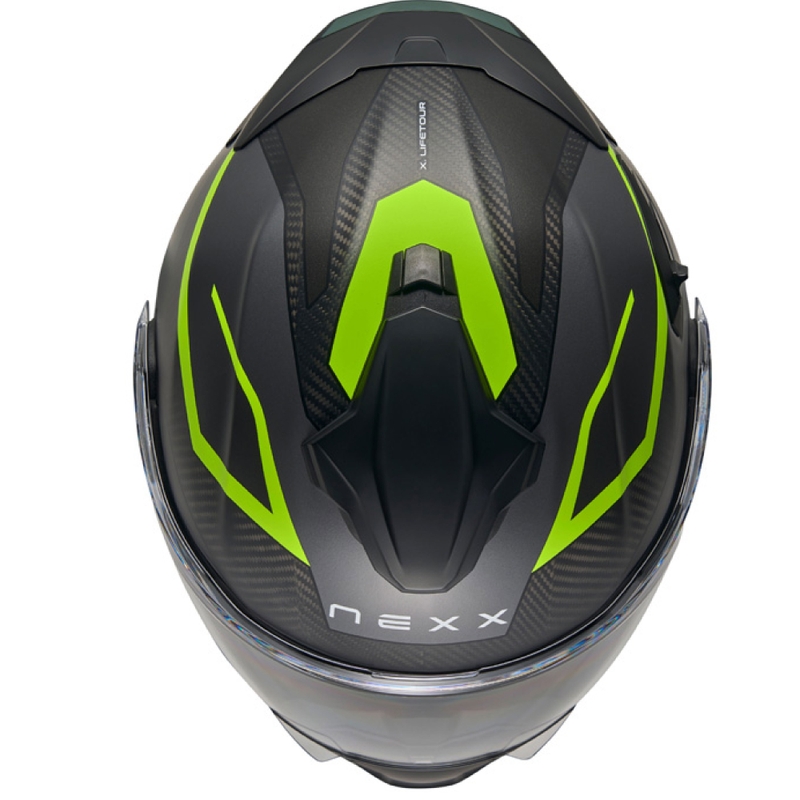 Αναδιπλούμενο κράνος μοτοσικλέτας Nexx X.Lifetour PRO Mile ματ γκρι-φλούο κίτρινο