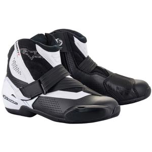Alpinestars SMX-1 R Vented Black and White Μπότες μοτοσικλέτας