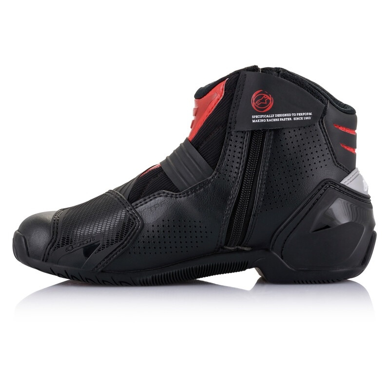 Alpinestars SMX-1 R Αεριζόμενες μπότες μοτοσικλέτας σε μαύρο και κόκκινο χρώμα