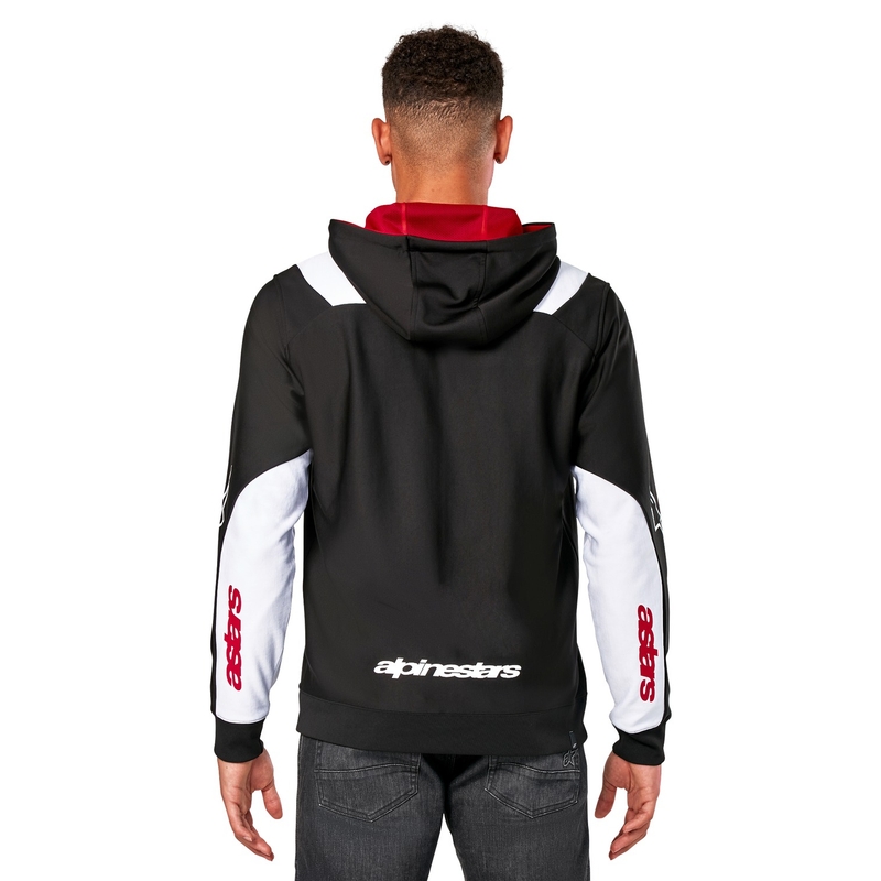 Alpinestars Sessions 3 Hoodie μαύρο, λευκό και κόκκινο