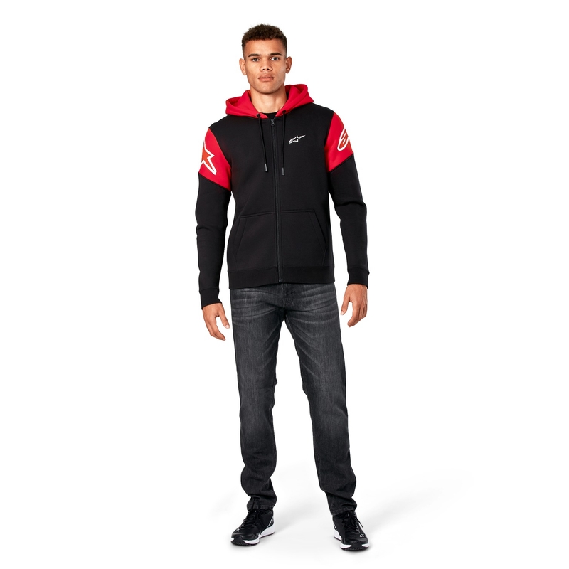 Alpinestars Velocity Hoodie μαύρο και κόκκινο