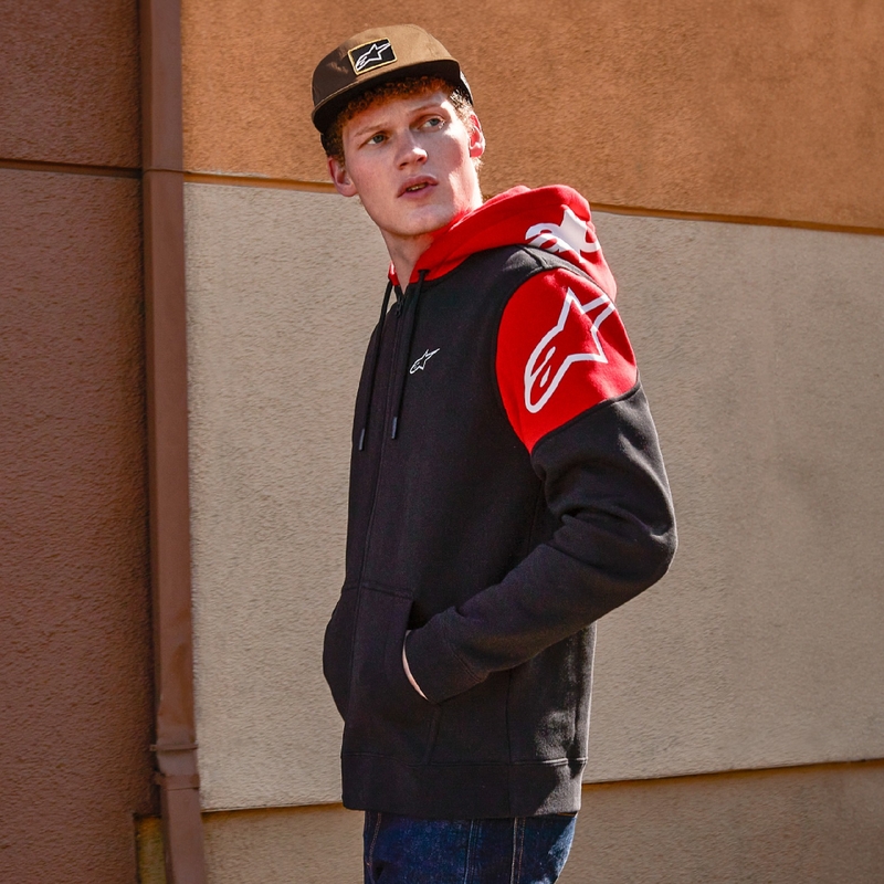 Alpinestars Velocity Hoodie μαύρο και κόκκινο