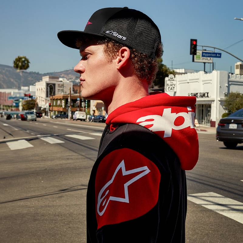 Alpinestars Velocity Hoodie μαύρο και κόκκινο