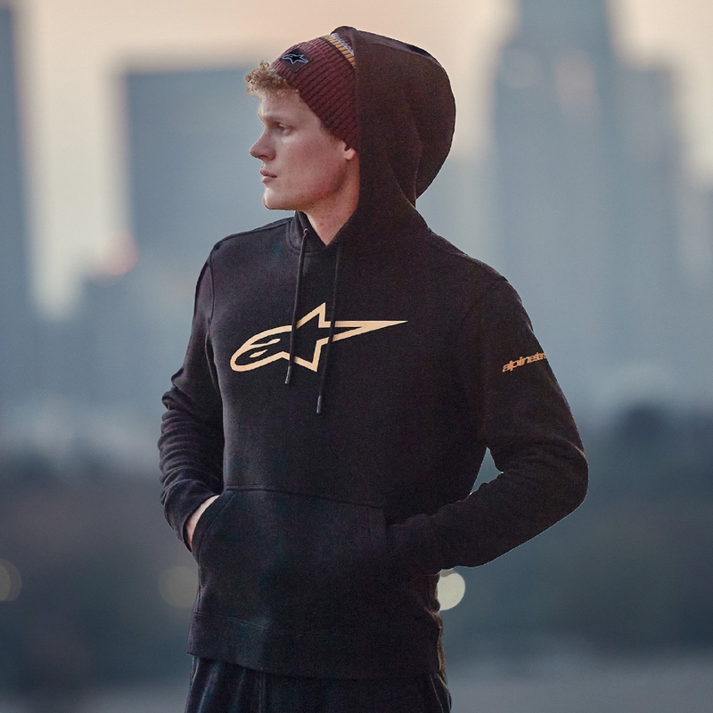 Alpinestars Gilded Hoodie μαύρο και χρυσό