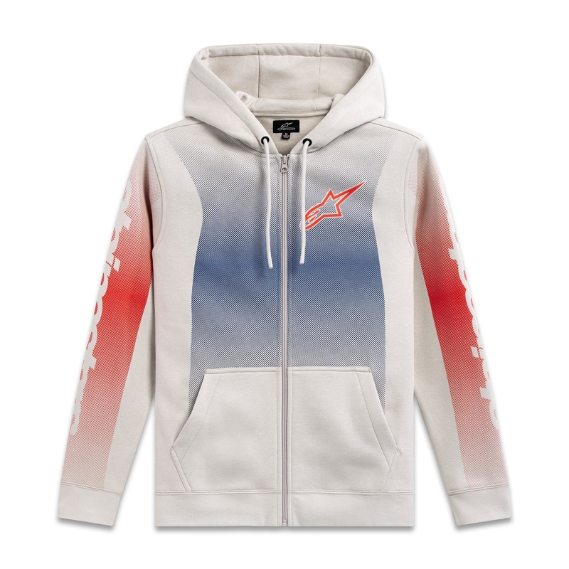 Alpinestars Arising Hoodie λευκό-λευκό-μπλε-κόκκινο