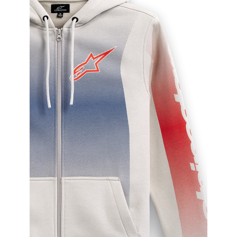 Alpinestars Arising Hoodie λευκό-λευκό-μπλε-κόκκινο