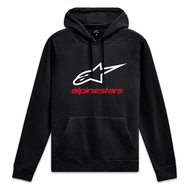 Alpinestars Always Hoodie 3 μαύρο, λευκό και κόκκινο