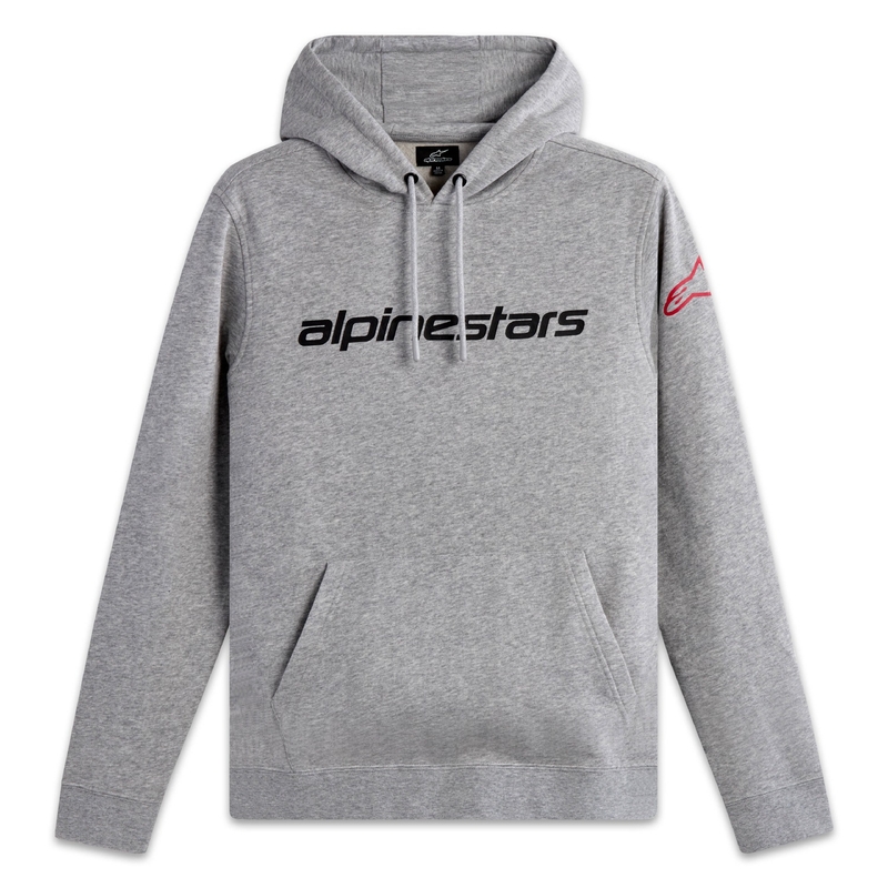 Alpinestars Wordmark Hoodie 3 γκρι-κόκκινο-μαύρο
