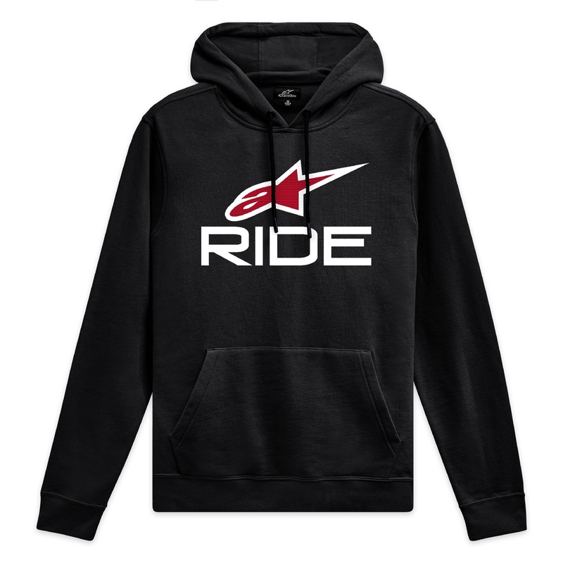 Alpinestars Ride Hoodie 4 μαύρο, λευκό και κόκκινο