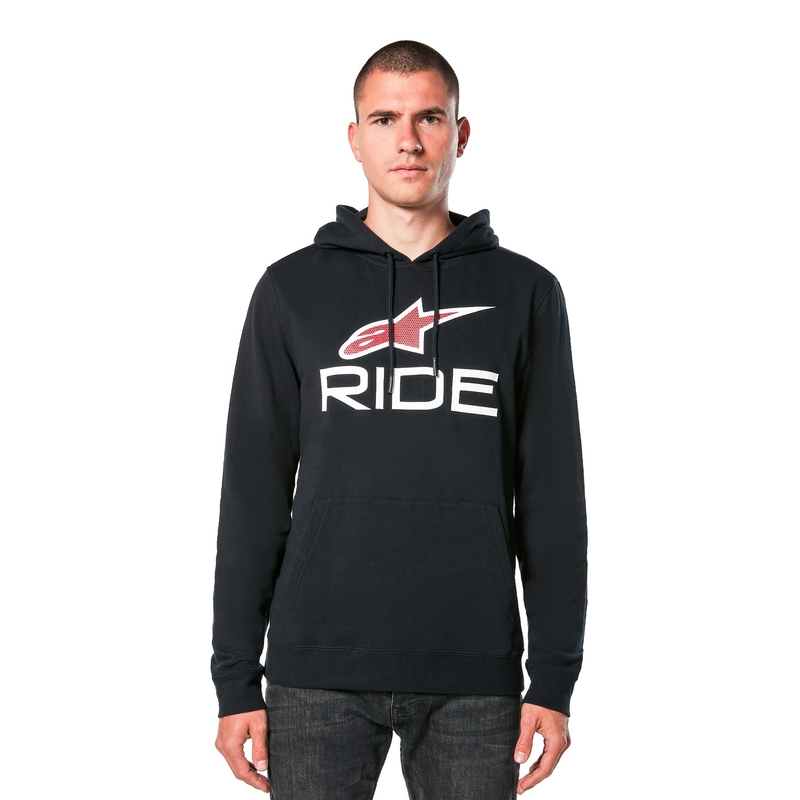 Alpinestars Ride 4.0 hoodie μαύρο, λευκό και κόκκινο