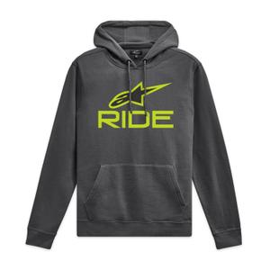 Alpinestars Ride 4.0 γκρι-κίτρινο-μαύρο φούτερ με κουκούλα