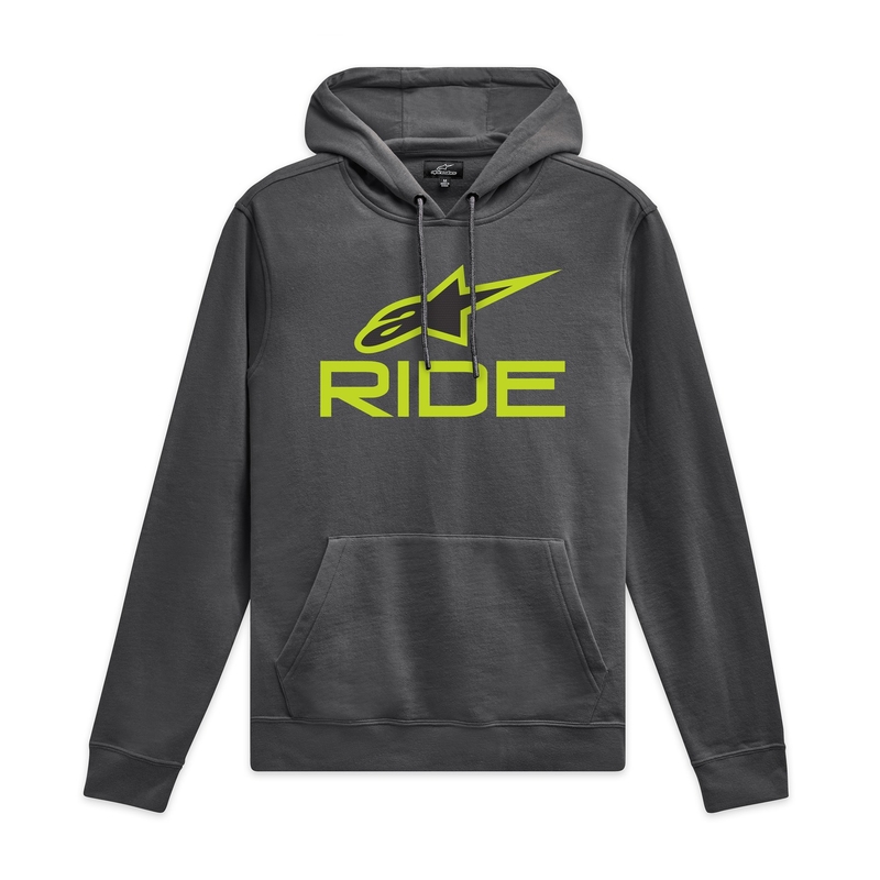 Alpinestars Ride 4.0 γκρι-κίτρινο-μαύρο φούτερ με κουκούλα