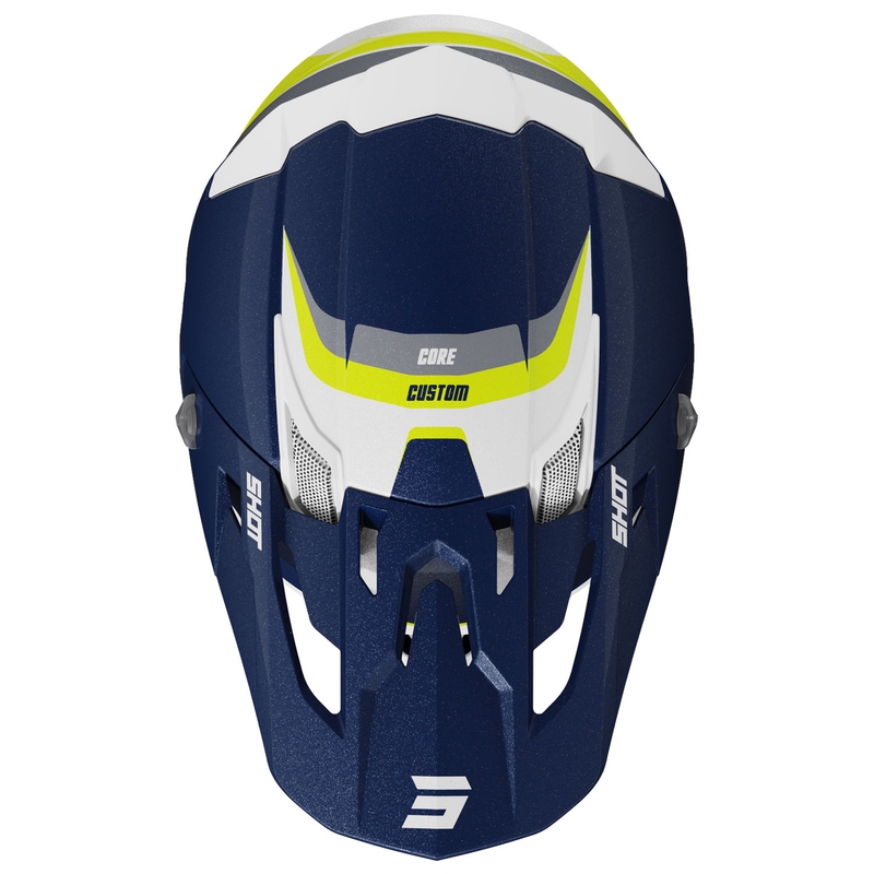 Κράνος Motocross Shot Core Custom μπλε-μαργαριτάρι