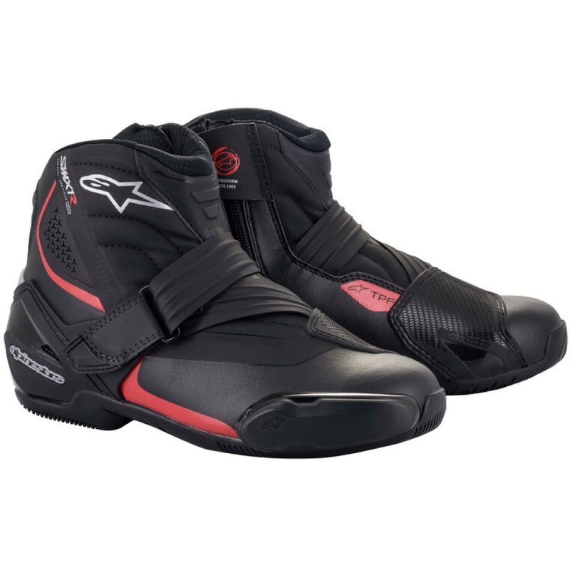 Alpinestars SMX-1 R μαύρες και κόκκινες μπότες μοτοσικλέτας