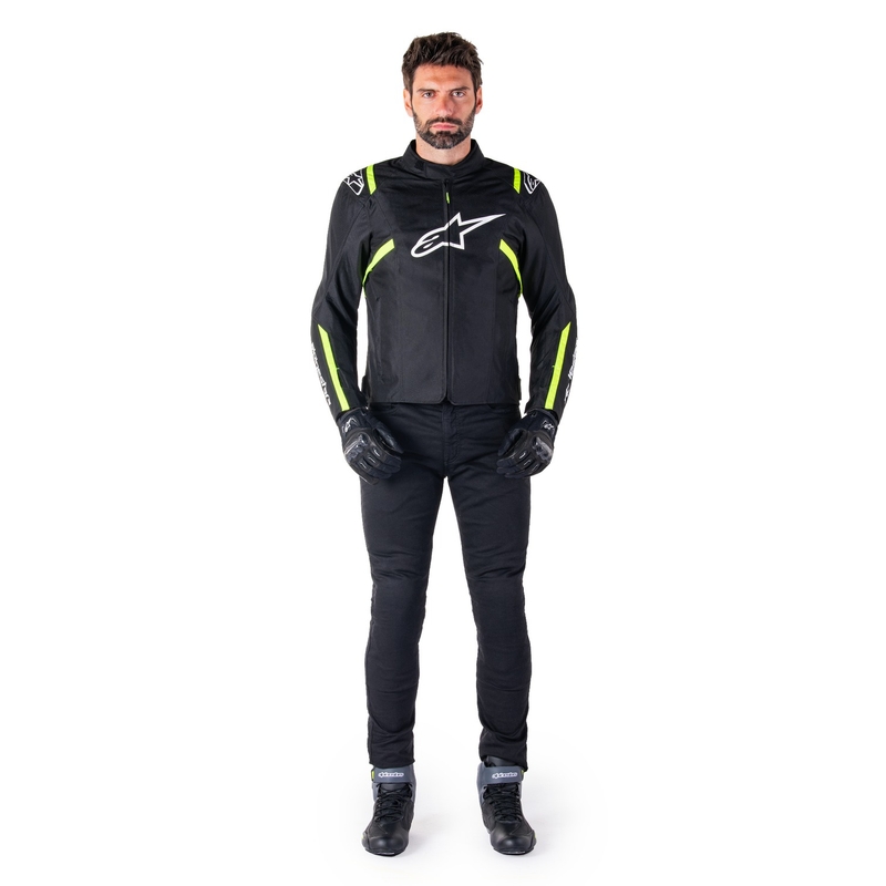 Alpinestars T-SPS 2 Αδιάβροχο μπουφάν μοτοσικλέτας σε μαύρο, λευκό και κίτρινο χρώμα