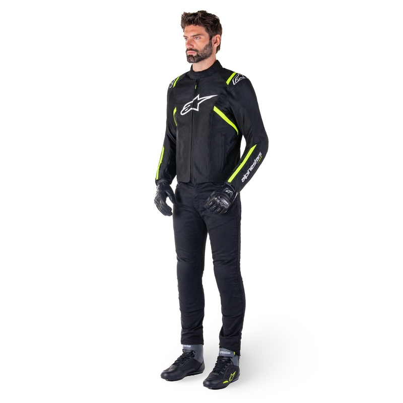 Alpinestars T-SPS 2 Αδιάβροχο μπουφάν μοτοσικλέτας σε μαύρο, λευκό και κίτρινο χρώμα