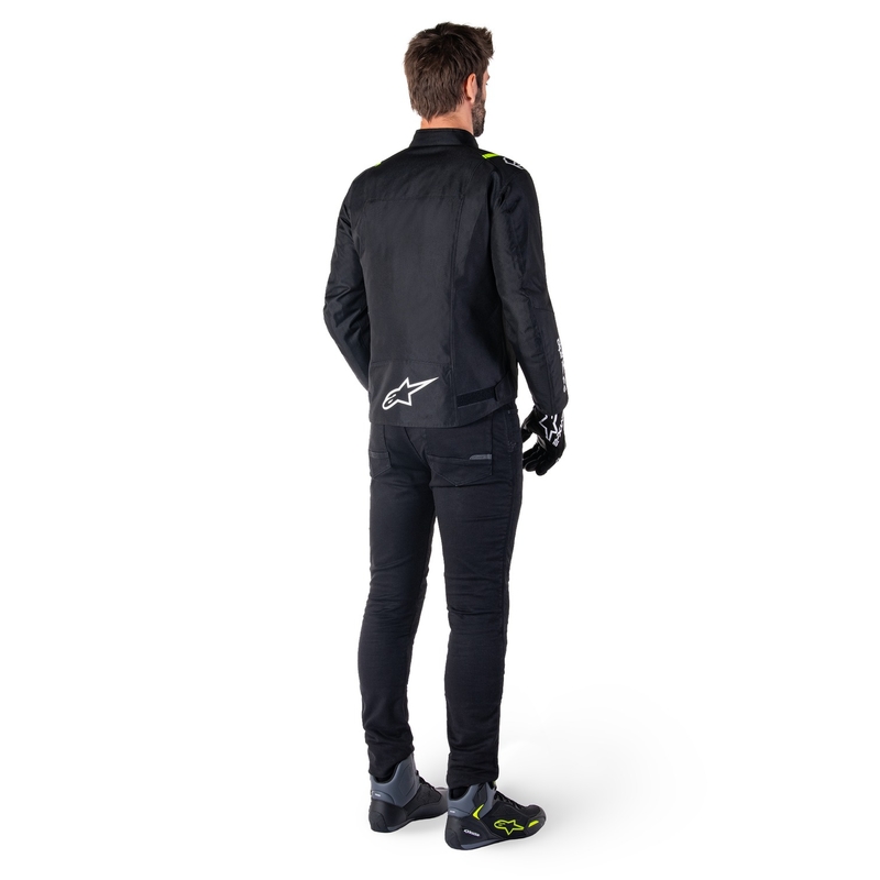 Alpinestars T-SPS 2 Αδιάβροχο μπουφάν μοτοσικλέτας σε μαύρο, λευκό και κίτρινο χρώμα