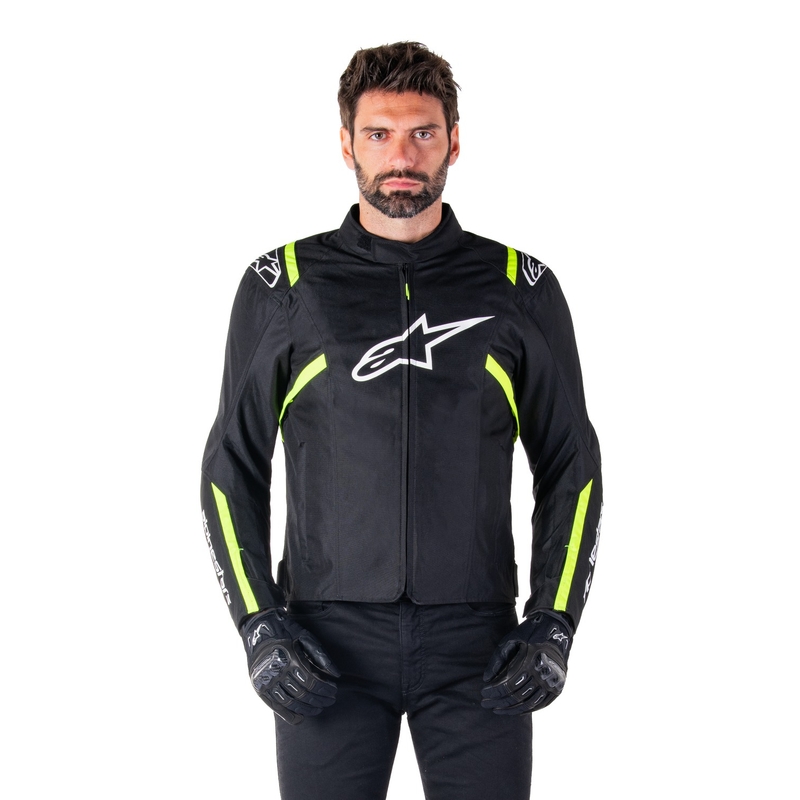 Alpinestars T-SPS 2 Αδιάβροχο μπουφάν μοτοσικλέτας σε μαύρο, λευκό και κίτρινο χρώμα