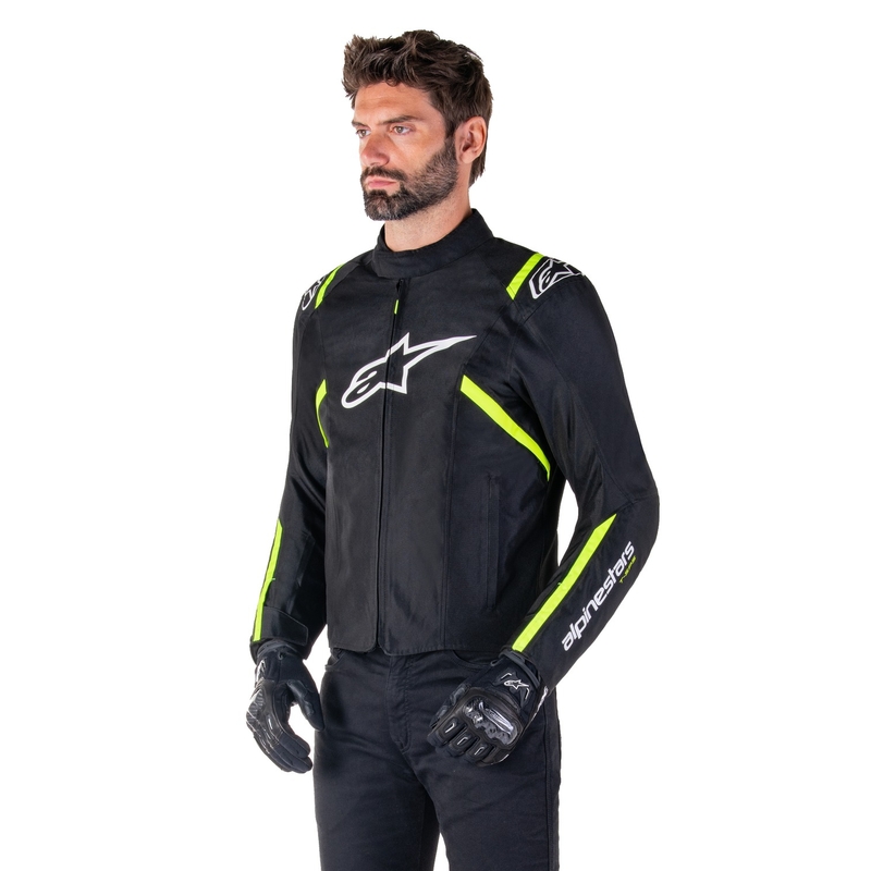 Alpinestars T-SPS 2 Αδιάβροχο μπουφάν μοτοσικλέτας σε μαύρο, λευκό και κίτρινο χρώμα