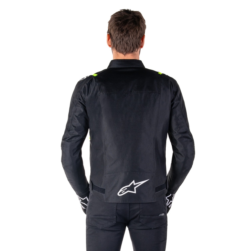 Alpinestars T-SPS 2 Αδιάβροχο μπουφάν μοτοσικλέτας σε μαύρο, λευκό και κίτρινο χρώμα