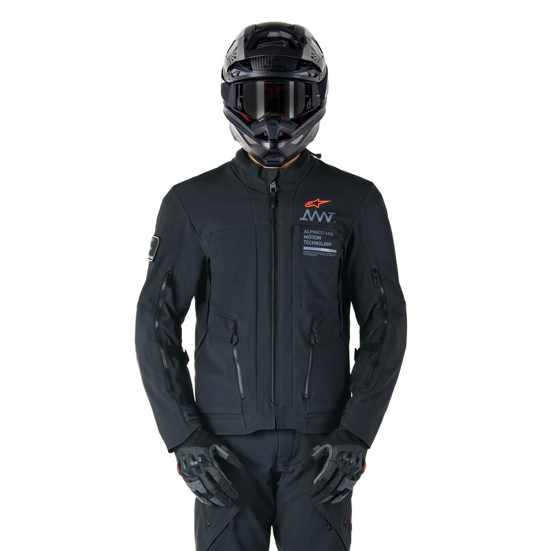 Alpinestars AMT-8 Stretch Drystar XF Μπουφάν μοτοσικλέτας Μαύρο