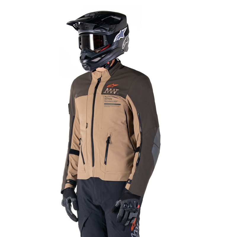 Alpinestars AMT-8 Stretch Drystar XF Καφέ-Χακί μπουφάν μοτοσικλέτας
