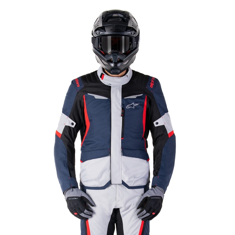 Alpinestars ST-1 Αδιάβροχο μπουφάν μοτοσικλέτας σκούρο μπλε-μαύρο-κόκκινο