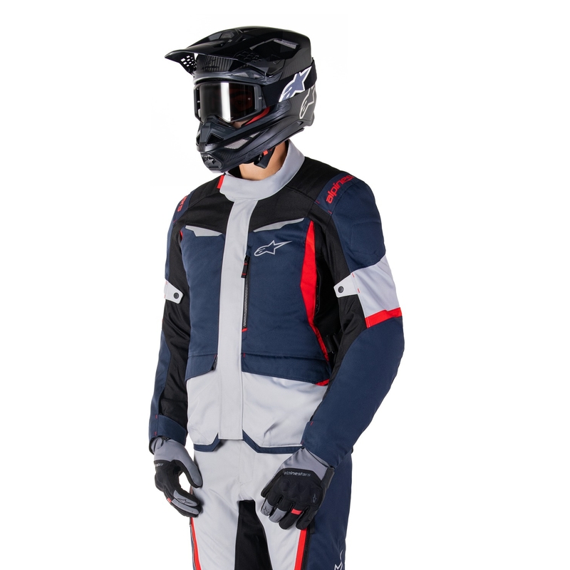 Alpinestars ST-1 Αδιάβροχο μπουφάν μοτοσικλέτας σκούρο μπλε-μαύρο-κόκκινο