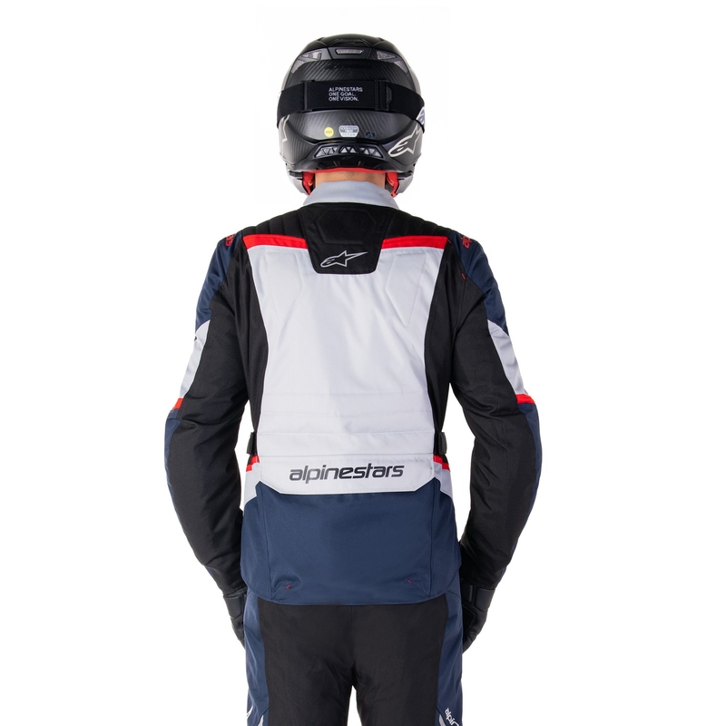 Alpinestars ST-1 Αδιάβροχο μπουφάν μοτοσικλέτας σκούρο μπλε-μαύρο-κόκκινο