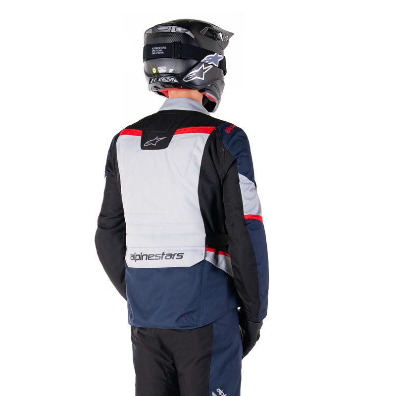 Alpinestars ST-1 Αδιάβροχο μπουφάν μοτοσικλέτας σκούρο μπλε-μαύρο-κόκκινο