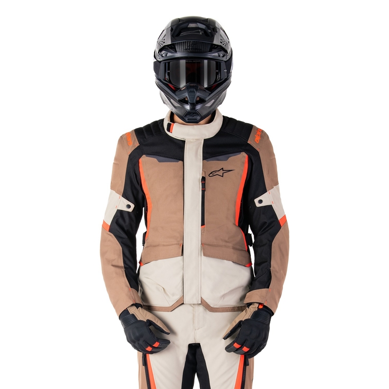 Alpinestars ST-1 Αδιάβροχο μπουφάν μοτοσικλέτας χακί-μαύρο-μαύρο-φλούο κόκκινο