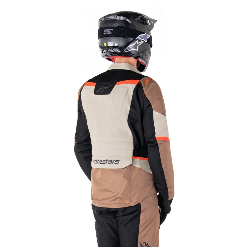 Alpinestars ST-1 Αδιάβροχο μπουφάν μοτοσικλέτας χακί-μαύρο-μαύρο-φλούο κόκκινο