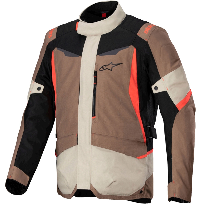 Alpinestars ST-1 Αδιάβροχο μπουφάν μοτοσικλέτας χακί-μαύρο-μαύρο-φλούο κόκκινο