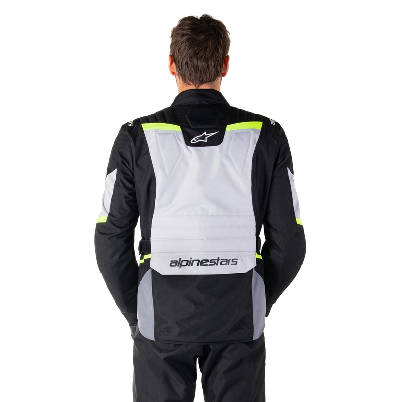 Alpinestars ST-1 Αδιάβροχο γκρι-μαύρο-φλούο κίτρινο μπουφάν μοτοσικλέτας