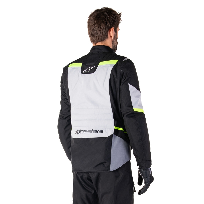 Alpinestars ST-1 Αδιάβροχο γκρι-μαύρο-φλούο κίτρινο μπουφάν μοτοσικλέτας