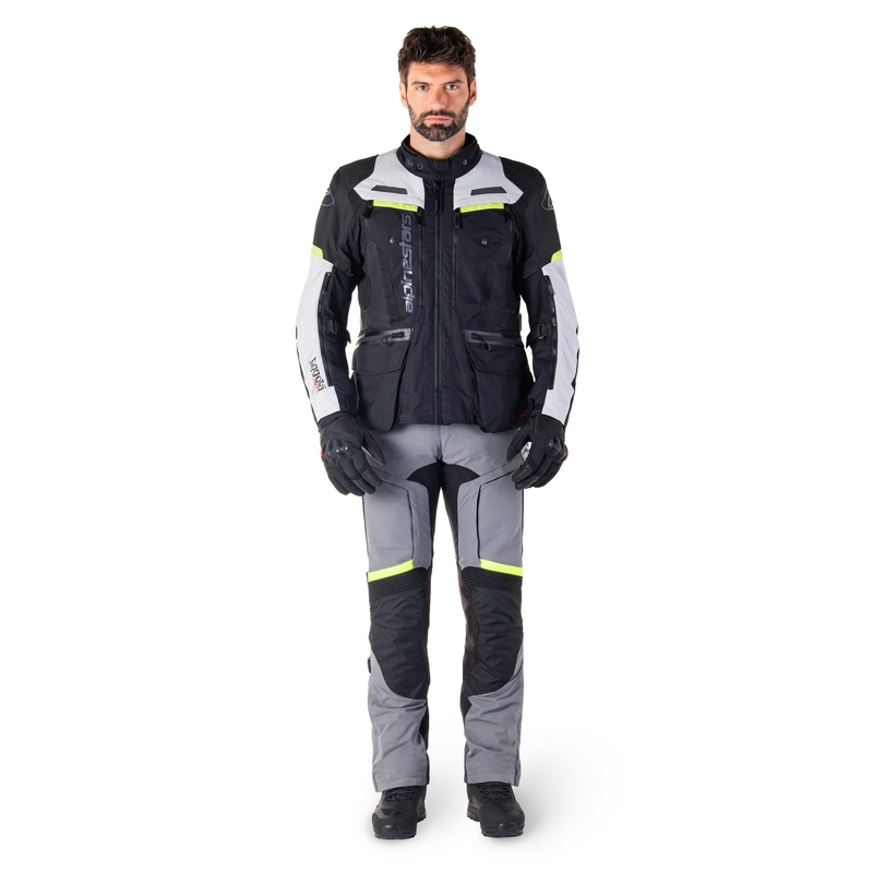 Alpinestars Bogota PRO Drystar μαύρο-γκρι-φλούο κίτρινο μπουφάν μοτοσικλέτας