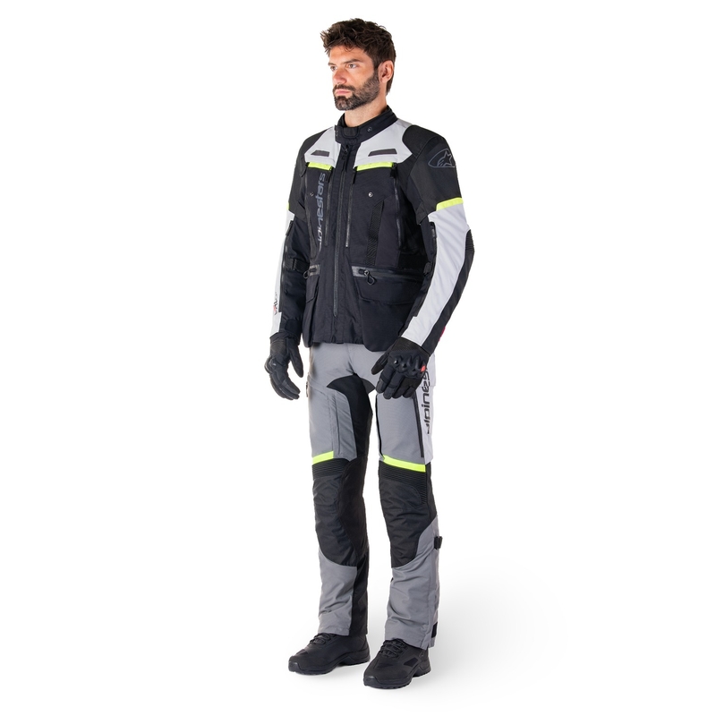Alpinestars Bogota PRO Drystar μαύρο-γκρι-φλούο κίτρινο μπουφάν μοτοσικλέτας