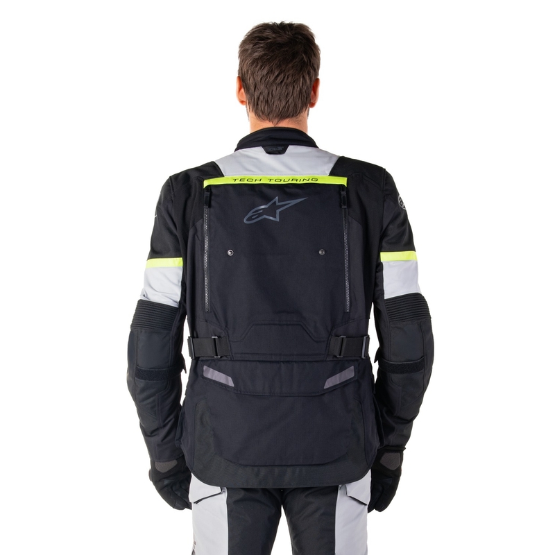 Alpinestars Bogota PRO Drystar μαύρο-γκρι-φλούο κίτρινο μπουφάν μοτοσικλέτας