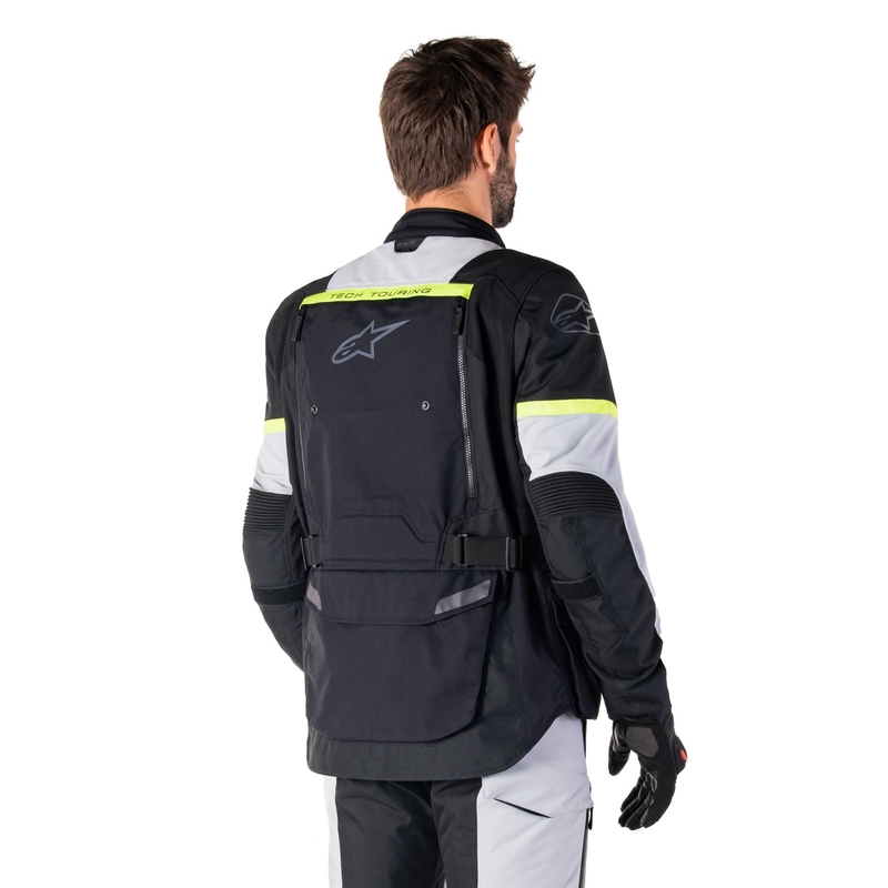 Alpinestars Bogota PRO Drystar μαύρο-γκρι-φλούο κίτρινο μπουφάν μοτοσικλέτας