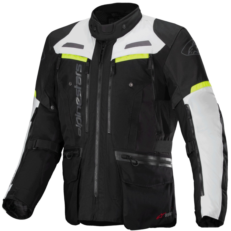 Alpinestars Bogota PRO Drystar μαύρο-γκρι-φλούο κίτρινο μπουφάν μοτοσικλέτας