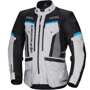 Alpinestars Bogota PRO Drystar γκρι-μαύρο-μπλε μπουφάν μοτοσικλέτας