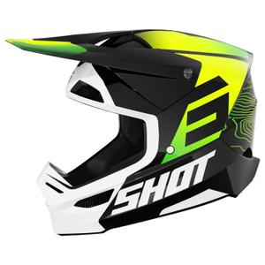 Κράνος Motocross Shot Furious Apex fluo κίτρινο-μαύρο