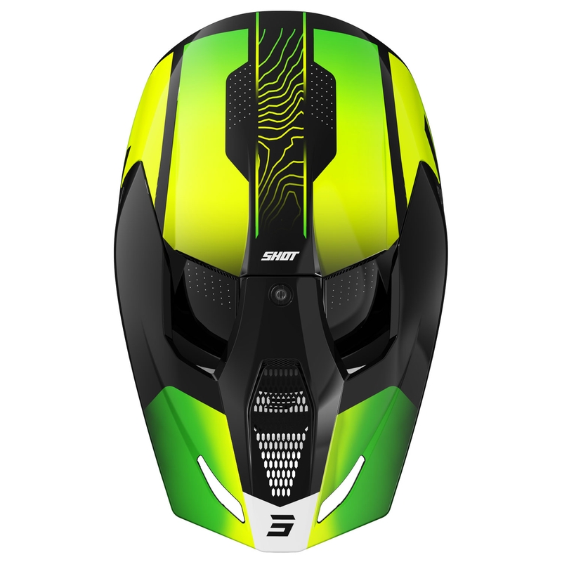 Κράνος Motocross Shot Furious Apex fluo κίτρινο-μαύρο
