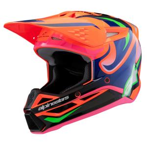 Παιδικό κράνος motocross Alpinestars S-M3 HAIDEN DEEGAN fluo πορτοκαλί-μωβ-ροζ-πράσινο