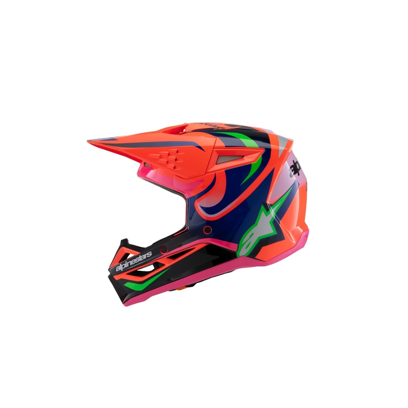 Παιδικό κράνος motocross Alpinestars S-M3 HAIDEN DEEGAN fluo πορτοκαλί-μωβ-ροζ-πράσινο