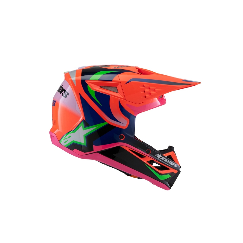 Παιδικό κράνος motocross Alpinestars S-M3 HAIDEN DEEGAN fluo πορτοκαλί-μωβ-ροζ-πράσινο